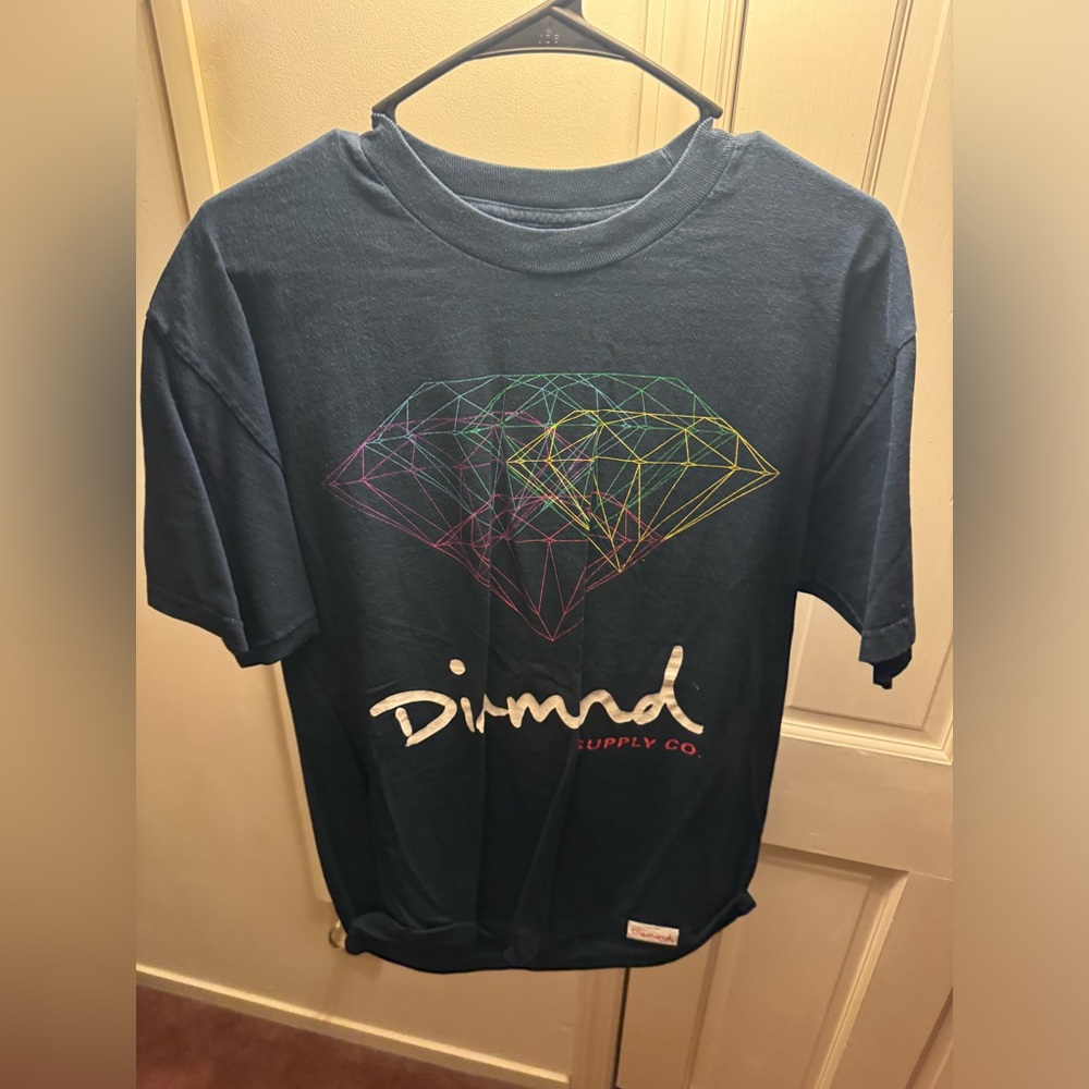 Diamond Supply Co. Large T Shirt - Worn - Diamond-ception Blue